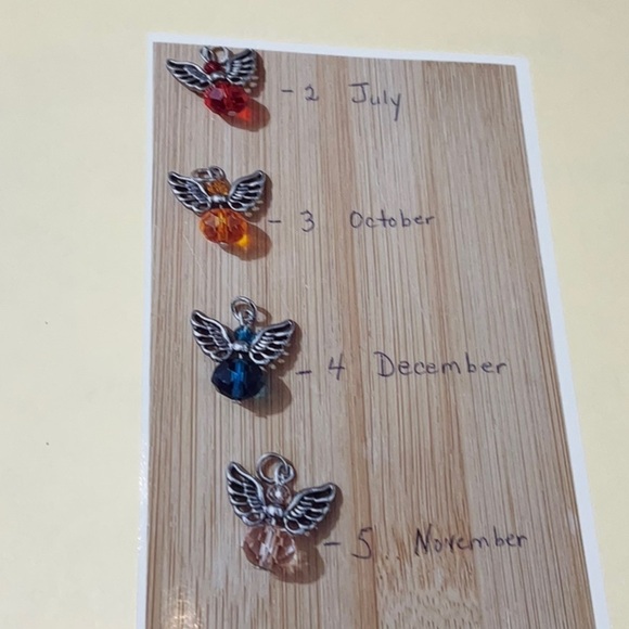 Handmade Bracelet Adjustable Granddaughter Birthstone Silver Angel Charm - Picture 5 of 5